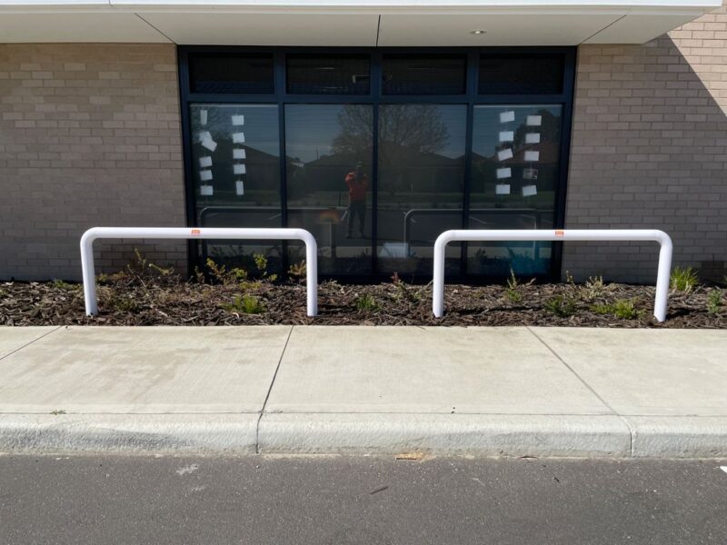 U Bars installed Dugite Barrier Rail 2000mm White 2