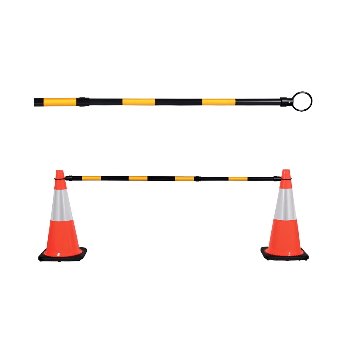 dugite barrier cone bar 130cm 210cm 03 Dugite Cone Bar Barrier 130cm-210cm 3 Dugite Cone Bar Barrier 130cm-210cm - Image 3