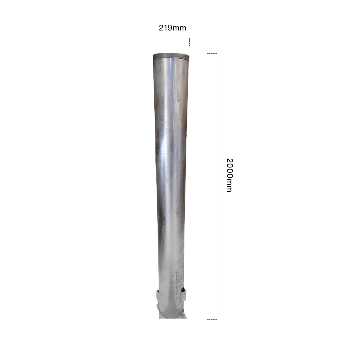 dugite inground galvanised 4.5mm wall bollard 219mm wide 2000mm high Dugite 219mm x 2000mm In Ground Bollard Galvanised 4.5mm Wall 1 Dugite 219mm x 2000mm In Ground Bollard Galvanised 4.5mm Wall