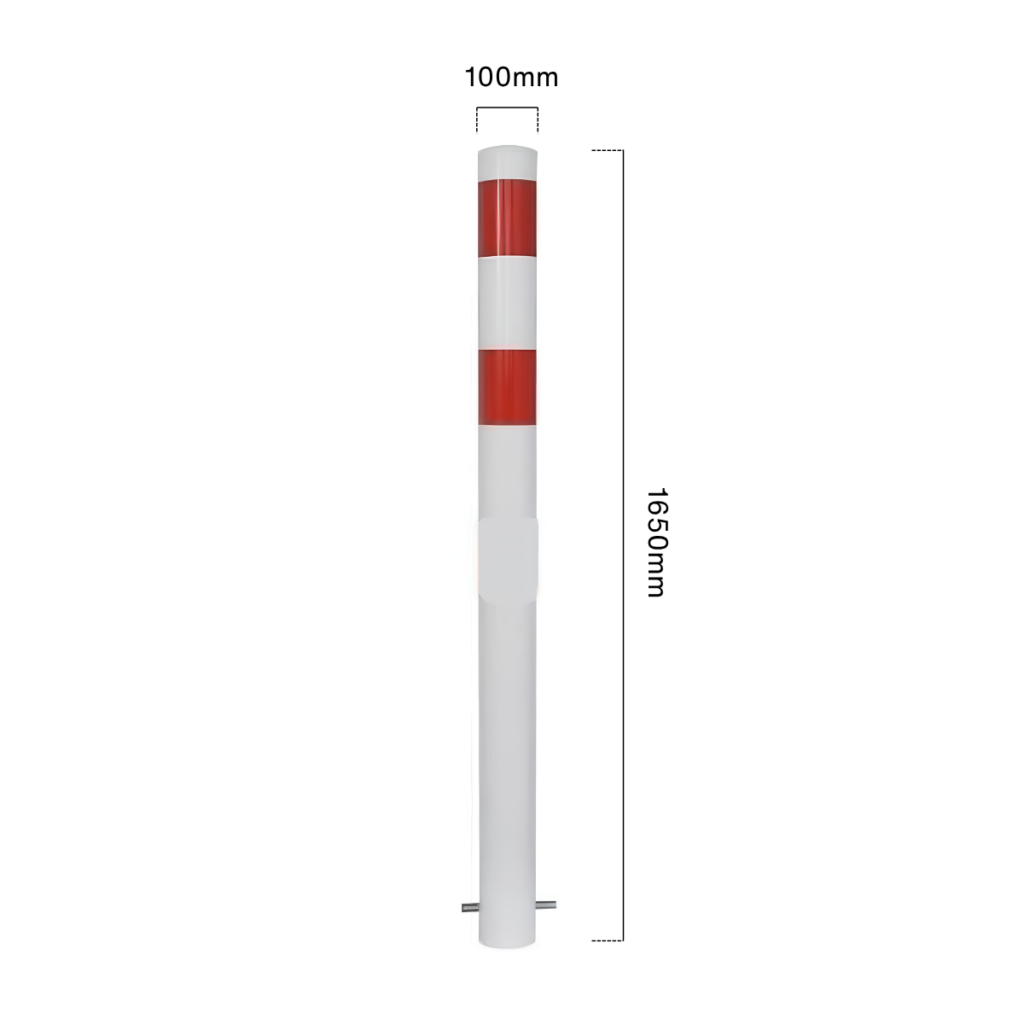 dugite inground red white crossing bollard 100mm wide 1650mm high Dugite 100mm x 1650mm In Ground Bollard Red White Crossing 2 dugite inground red white crossing bollard 100mm wide 1650mm high Dugite 100mm x 1650mm In Ground Bollard Red White Crossing 1