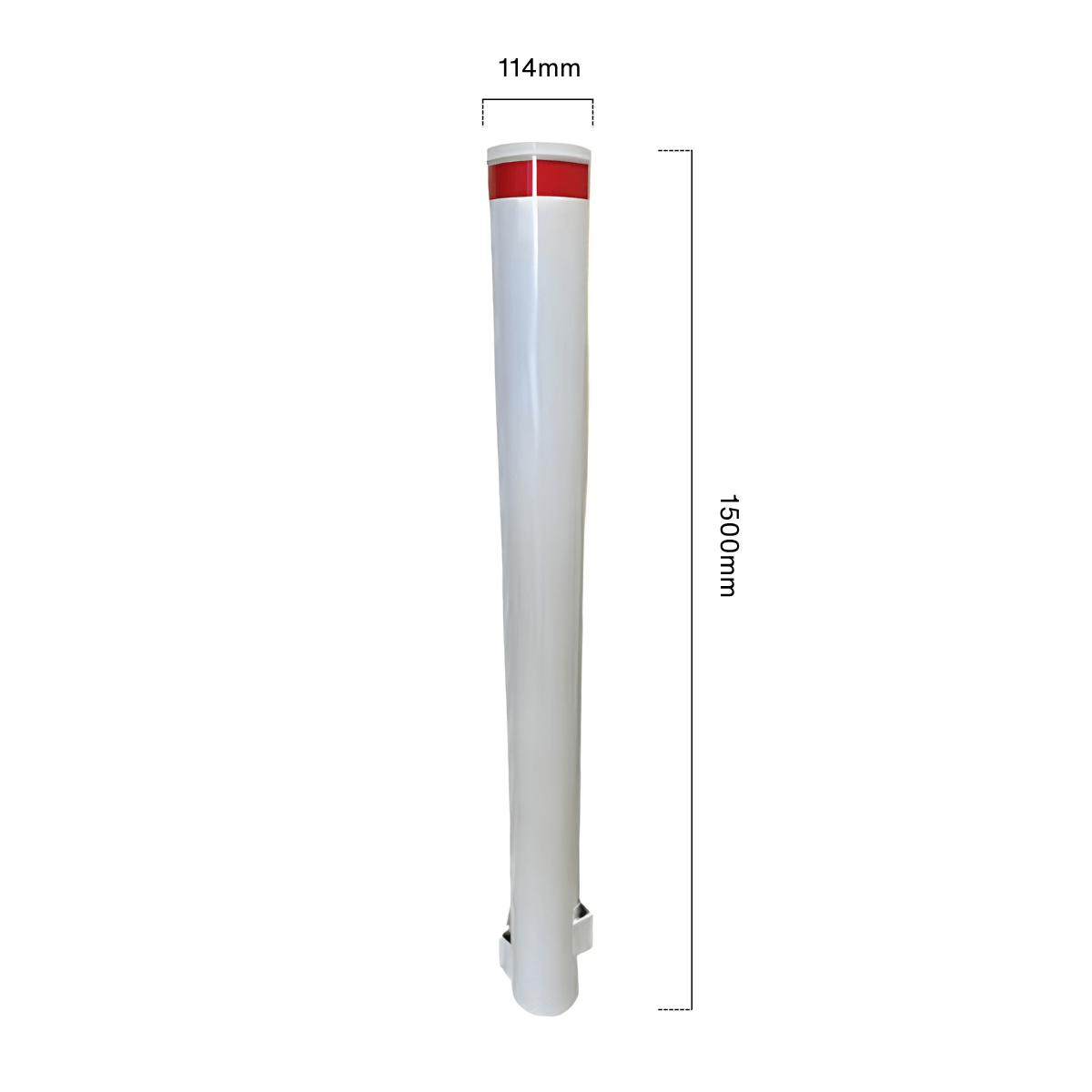 dugite inground white bollard 114mm wide 1500mm high Dugite 114mm x 1500mm In Ground Bollard White 1 Dugite 114mm x 1500mm In Ground Bollard White