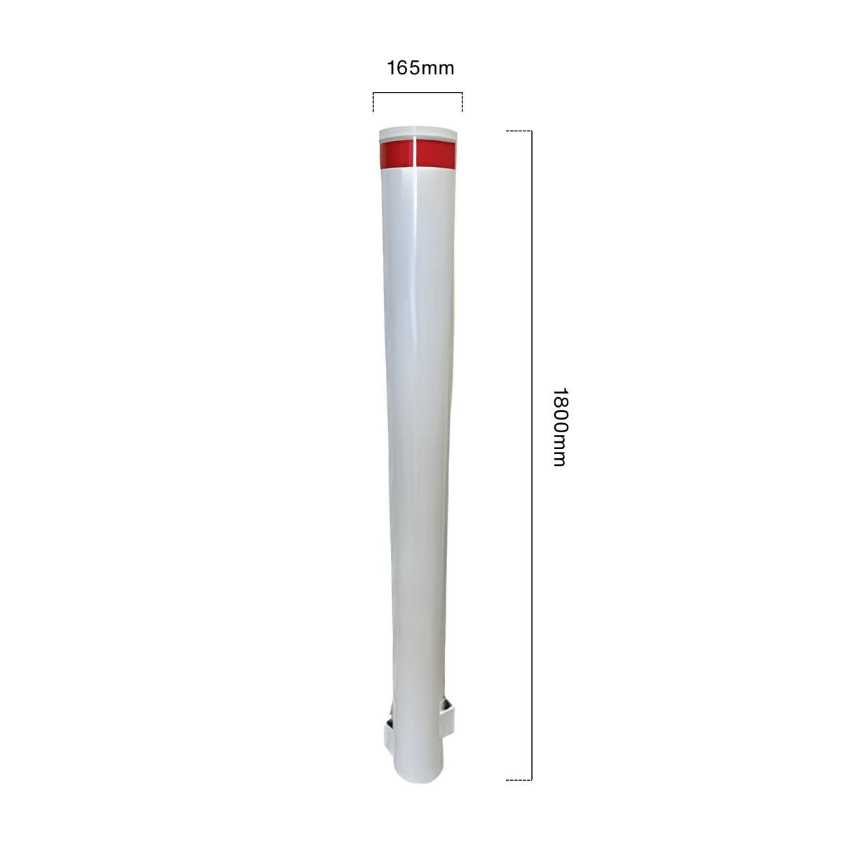 dugite inground white bollard 165mm wide 1800mm high Dugite 165mm x 1800mm In Ground Bollard White 1 Dugite 165mm x 1800mm In Ground Bollard White