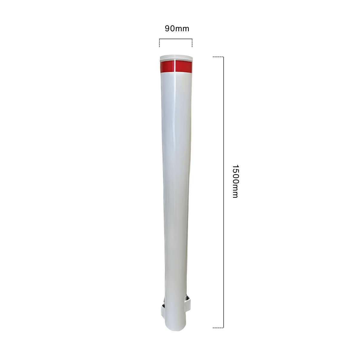 dugite inground white round bollard 90mm wide 1500mm high Dugite 90mm x 1500mm In Ground Bollard White Round 1 Dugite 90mm x 1500mm In Ground Bollard White Round