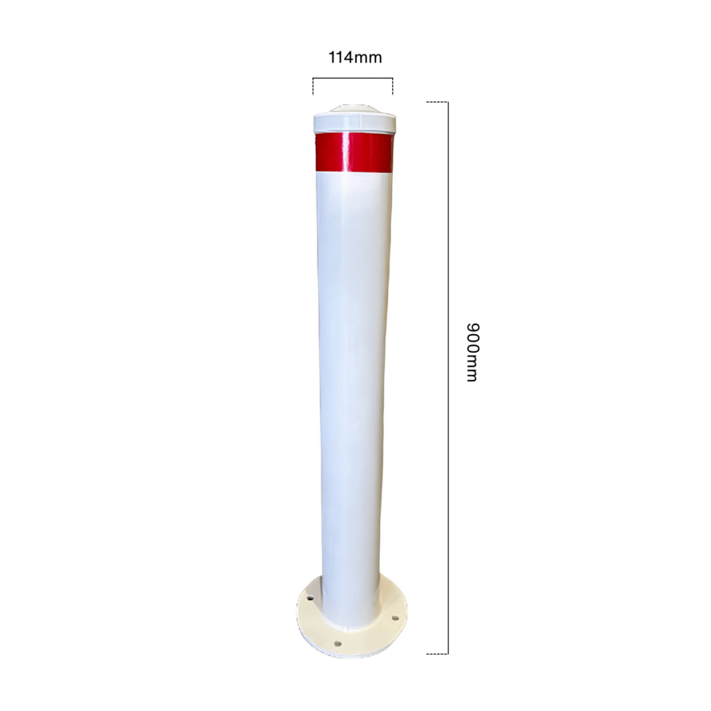dugite surface mount white bollard 114mm wide 900mm high Dugite 114mm x 900mm Surface Mount Bollard White 3 dugite surface mount white bollard 114mm wide 900mm high Dugite 114mm x 900mm Surface Mount Bollard White 2