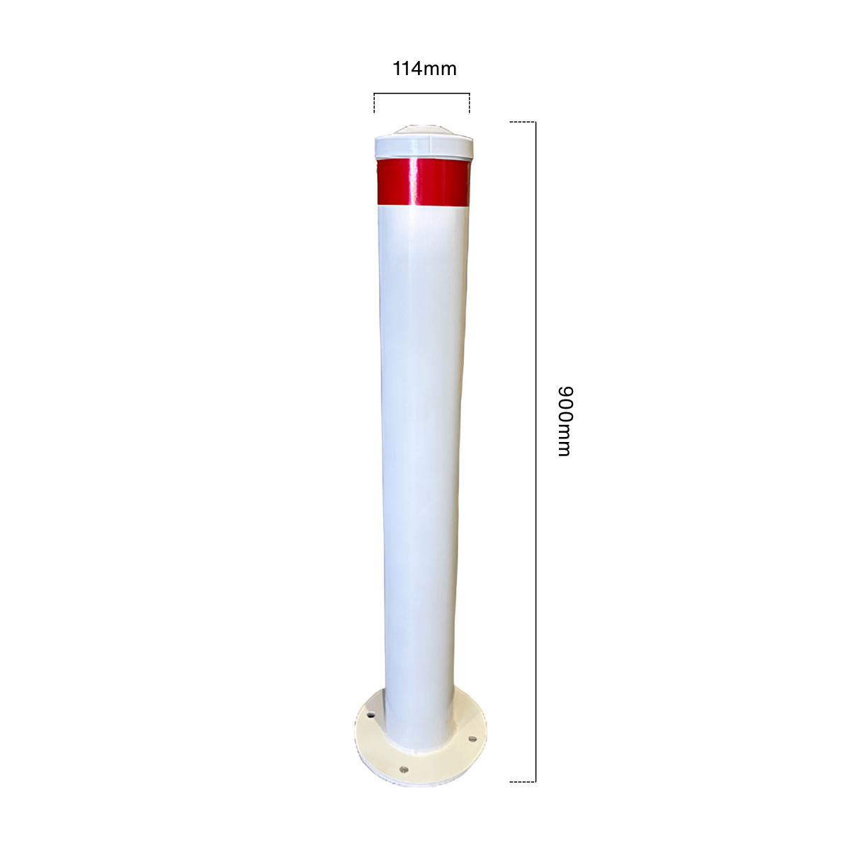 dugite surface mount white bollard 114mm wide 900mm high Dugite 114mm x 900mm Surface Mount Bollard White 1 Dugite 114mm x 900mm Surface Mount Bollard White
