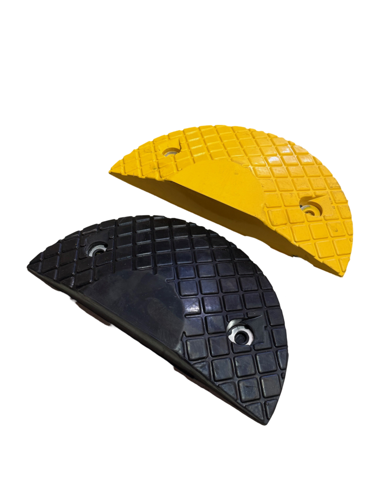 image 10 Dugite Rubber Speed Hump End Cap Pair - Yellow / Black 8