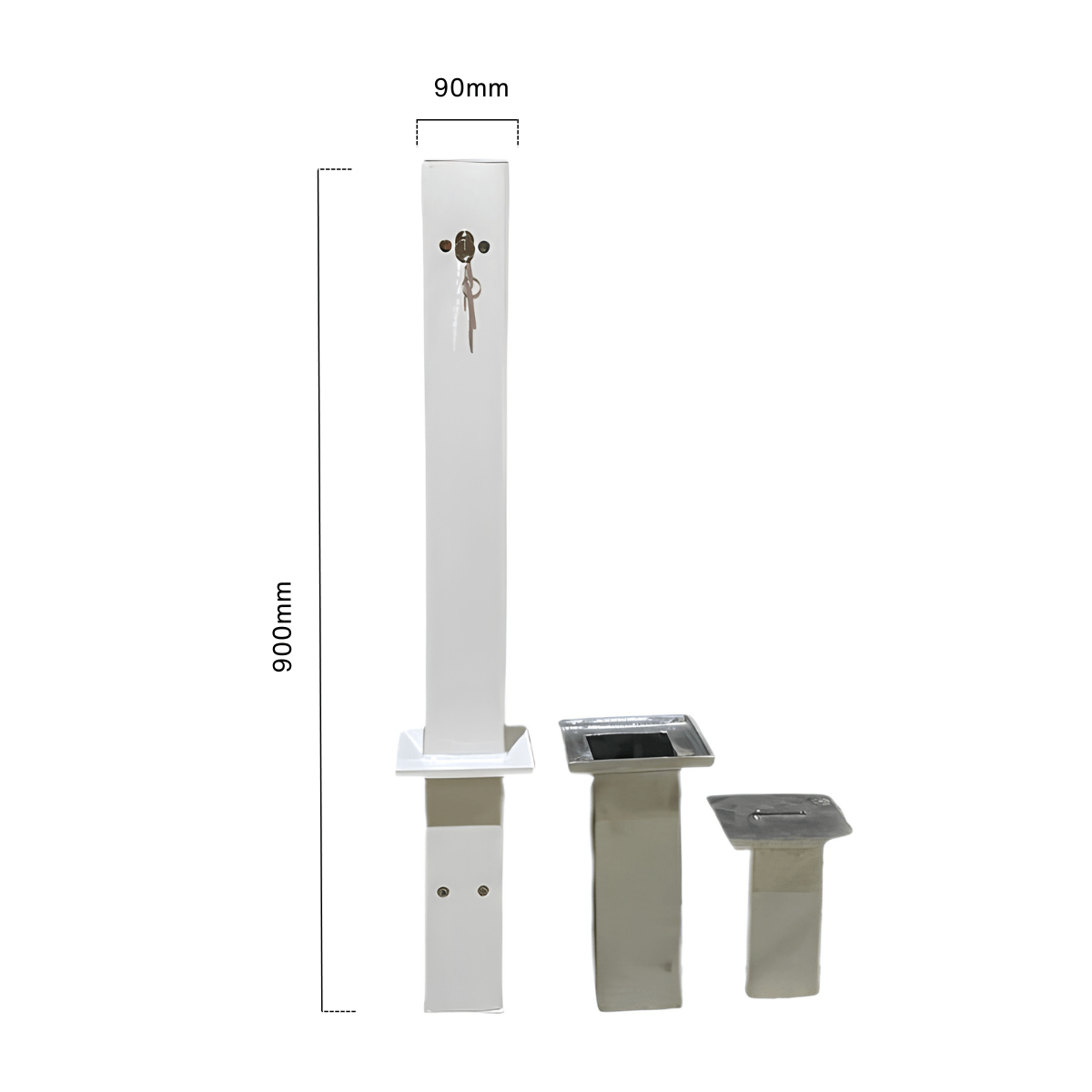 dugite removable white bollard 90mm wide 900mm high Dugite 90mm x 900mm Removable Bollard White 1 Dugite 90mm x 900mm Removable Bollard White
