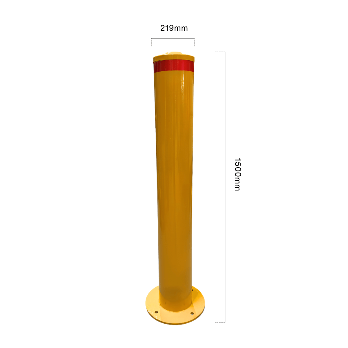 dugite surface mount safety yellow bollard 219mm wide 1500mm high Dugite 219mm x 1500mm Surface Mount Bollard Safety Yellow 1 Dugite 219mm x 1500mm Surface Mount Bollard Safety Yellow