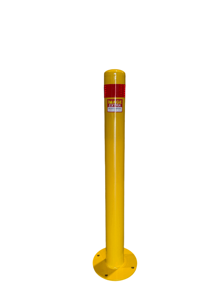 E90 Dugite Economy 90mm x 900mm Surface Mount Bollard Safety Yellow 1